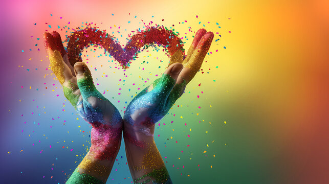 
Pride month lgbt gay flag rainbow background lgbtq day poster. Month lgbt pride banner community love transgender heart party hand design proud lgbtqia sign parade peace symbol template festival colo