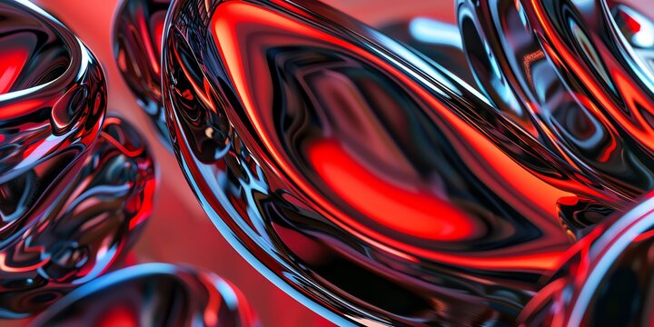 wallpaper red and black ish macro minimalist holographic background, smooth forms, shapeless, glass, banner, 2:1, landing page