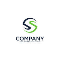 letter s logo design with spiner