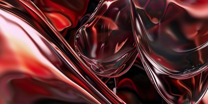 wallpaper red and black ish macro minimalist holographic background, smooth forms, shapeless, glass, banner, 2:1, landing page