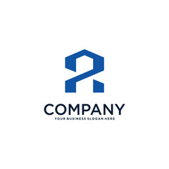 Fototapeta premium real estate logo design with house and building