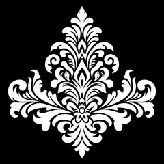 Vector white damask Graphic for wallpaper ,fabric, packaging, wrapping. Damask flower ornament