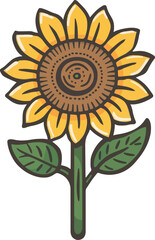 Sunflower Hand Drawn Illustration