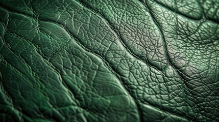 Green leather texture background