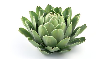 Fototapeta premium fresh artichoke on white background 3 : Generative AI