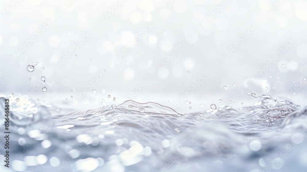 Poster white water with ripples on the surface defocus blurred transparent white colored clear calm water s