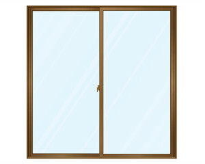 ブラウンの引き違い窓　Ｂ　