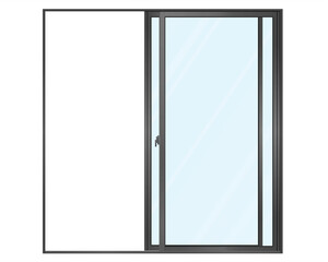 ブラックの引き違い窓　Ｂ　開ける