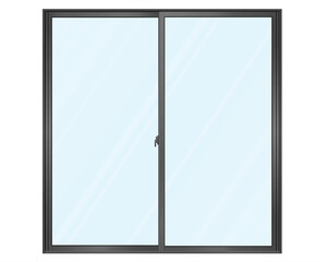 ブラックの引き違い窓　Ｂ