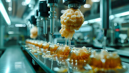 Obraz premium Lab Grown AI Brain Matter