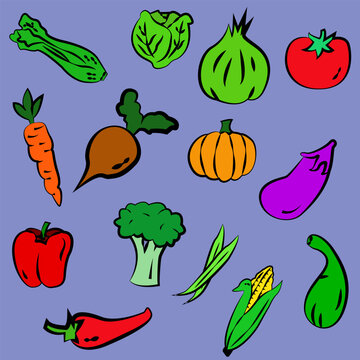 vegetables illustration doodle