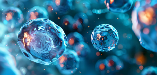 A close-up of alpha cells