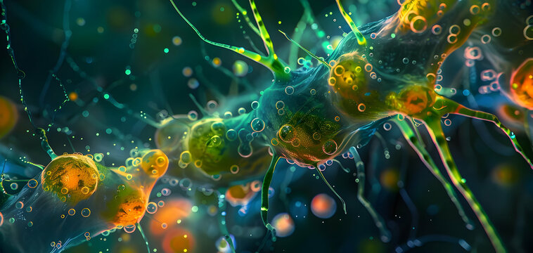A close-up of pineal interstitial cells
