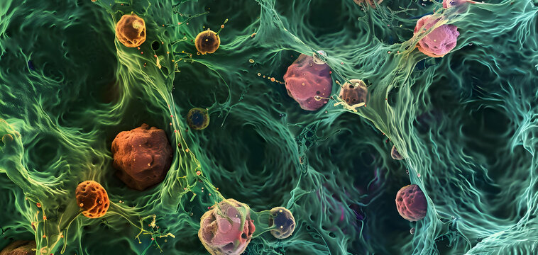 A microscopic image of beta cells