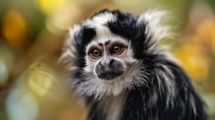 Fototapeta premium Small Black and White Monkey