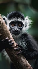 Obraz premium Small Black and White Monkey