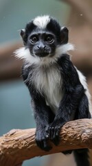Obraz premium Small Black and White Monkey