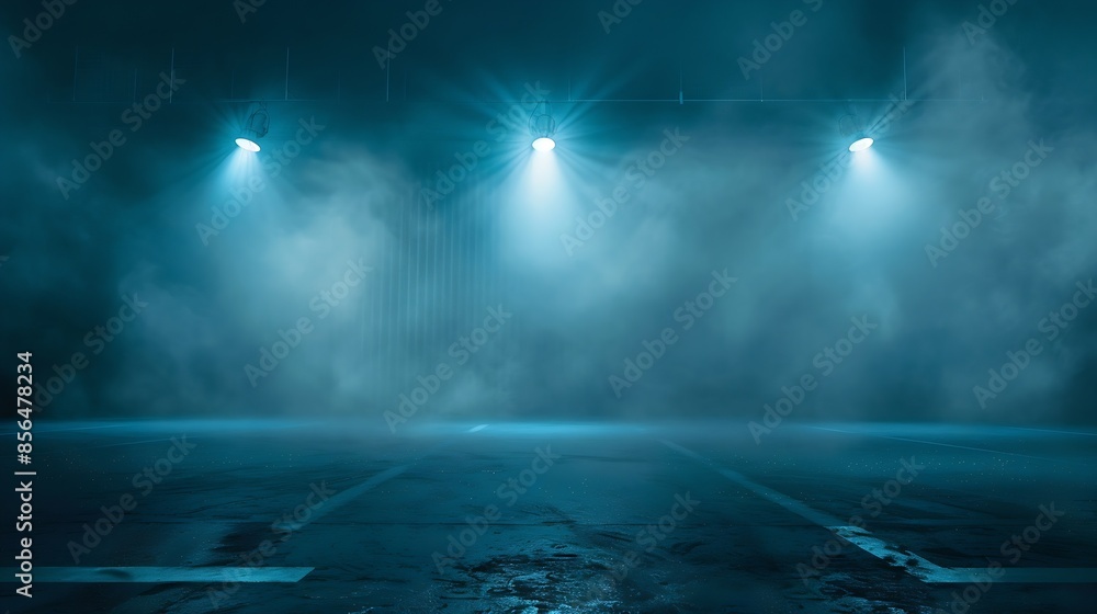 Poster dark street asphalt abstract dark blue background empty dark scene neon light spotlights the concret