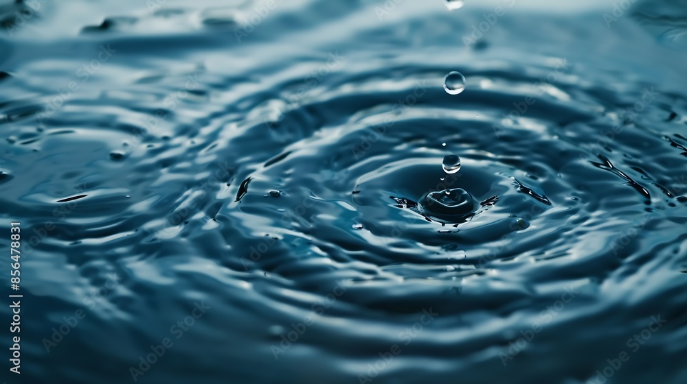 Aufkleber beautiful pattern of circles of drops on a background of water cosmetic moisturizing essence abstrac