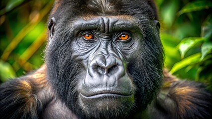 Fototapeta premium Close-Up Portrait of a Powerful Gorilla