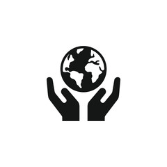 Save the planet icon vector. EPS 10 editable vector