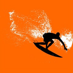 surfista, tabla de surf, vector, surf, ola, surfer, grafico, mar, deporte