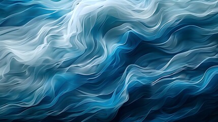 Obraz premium Crystal Clear Blue Waves: Dark and Light Hues