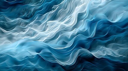 Obraz premium Dynamic Blue Waves: Clear Dark and Light Tones