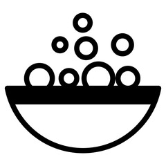 meatball bowl icon symbol