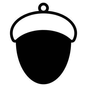 black acorn icon simple design clip art preview