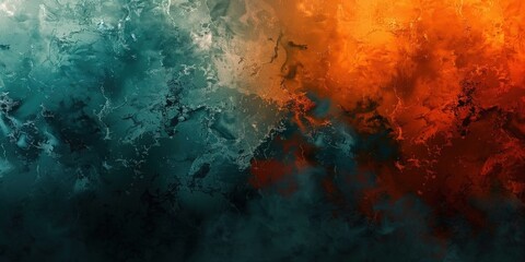Fototapeta premium Abstract Digital Artwork with Blue and Orange Hues