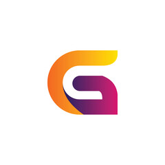 G letter vector logo with a combination of 2 colors