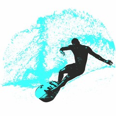 surfista, tabla de surf, vector, surf, ola, surfer, grafico, mar, deporte