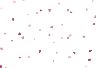 カラフルなハートの水彩風イラスト