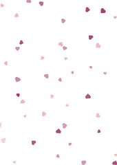 カラフルなハートの水彩風イラスト