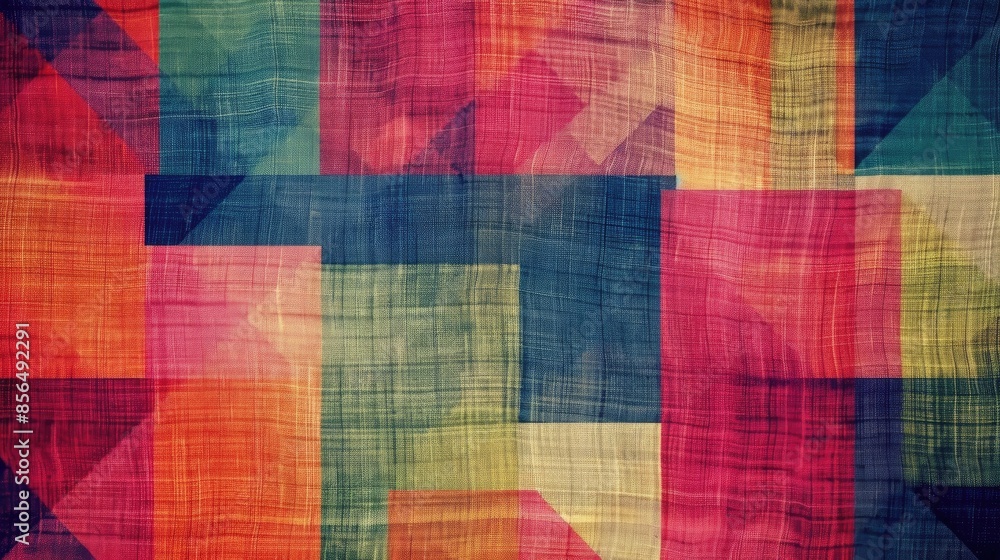 Poster abstract multicolored weave pattern for vintage checkered background