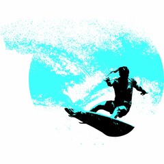 surfista, tabla de surf, vector, surf, ola, surfer, grafico, mar, deporte