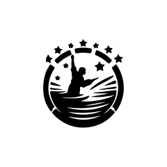 Set of cricket players silhouette