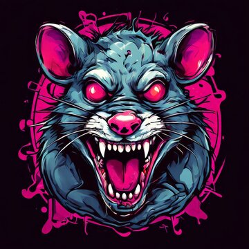 AI Image Generator, Creepy Zombie Rat
