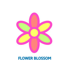 Single icon blossom flower for illustrator and graphic designer