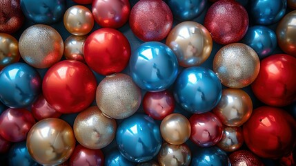 Glistening Gold Spheres: Abstract Colored Balls Background