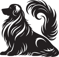 Stylized Dog Silhouette Vector Art