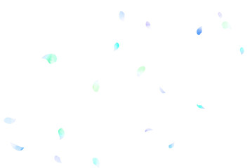 背景素材_水彩花吹雪_青