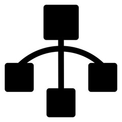 site map glyph  icon isolated on white background