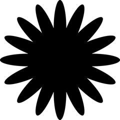 The shape of the flower is dark.