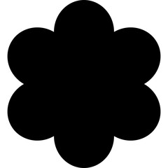 The shape of the flower is dark.