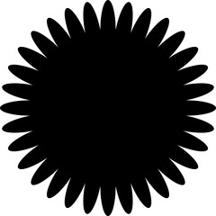 The shape of the flower is dark.