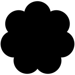 The shape of the flower is dark.