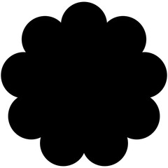 The shape of the flower is dark.