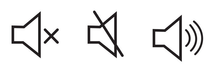 Speaker icon set. volume icon vector. loudspeaker icon vector. sound symbol